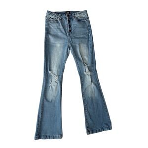 Simple Society High Rise Button Fly Flare
Jeans 9